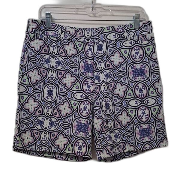 TALBOTS Shorts Womens Size 10 Colorful Whimsical Spring Fun Cotton - Picture 1 of 6